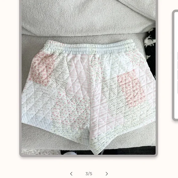 Sunkissed coconut Quilted Pastel Shorts - Picture 2 of 4